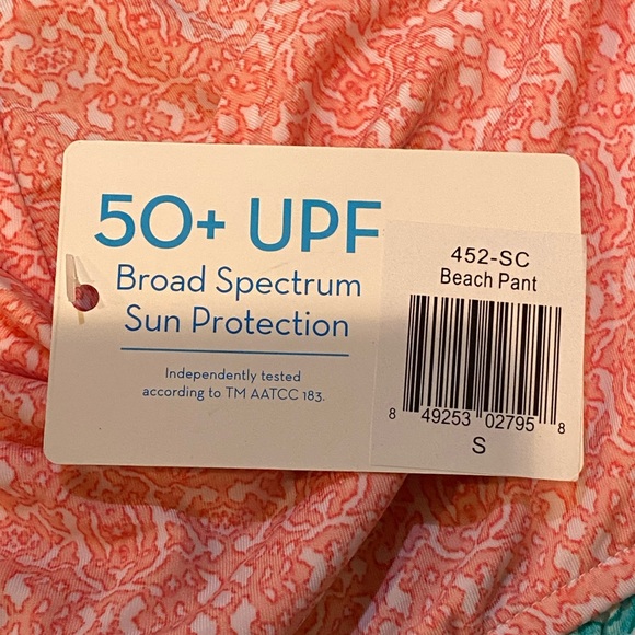 CABANA Life Teal Beach Pants Women's Size S Wide Leg Stretch UPF 50+ Protection - Picture 3 of 5